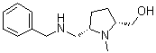 rel-(2R,5S)-1-Methyl-5-[[(phenylmethyl)amino]methyl]-2-pyrrolidinemethanol molecular structure (CAS 950916-49-1)