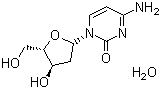 结构式 CAS# 951-77-9, 2'-脱氧胞嘧啶核苷一水合物; 2'-脱氧胞嘧啶核甙一水合物; 2'-脱氧胞苷一水合物