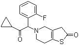 5-[2-Cyclopropyl-1-(2-fluorophenyl)-2-oxoethyl]-4,5,6,7-tetrahydrothieno[3,2-c]pyridin-2(3H)-one molecular structure (CAS 951380-42-0)