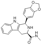 (1R,3R)-1-(1,3-Benzodioxol-5-yl)-N-methyl-2,3,4,9-tetrahydro-1H-pyrido[3,4-b]indole-3-carboxamide molecular structure (CAS 951661-82-8)