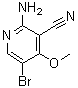 2-Amino-5-bromo-4-methoxy-3-pyridinecarbonitrile molecular structure (CAS 951884-75-6)