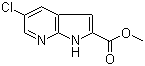 5-氯-1H-吡咯并[2,3-b]吡啶-2-甲酸甲酯分子结构 (CAS 952182-19-3)