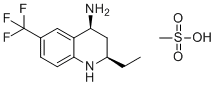 (2R,4S)-2-Ethyl-6-(trifluoromethyl)-1,2,3,4-tetrahydroquinolin-4-amine methanesulfonate molecular structure (CAS 952582-02-4)