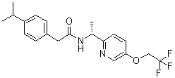 结构式 CAS# 953778-58-0, 4-(1-甲基乙基)-N-[(1R)-1-[5-(2,2,2-三氟乙氧基)-2-吡啶基]乙基]苯乙酰胺