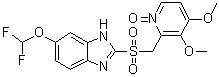 6-(二氟甲氧基)-2-[[(3,4-二甲氧基-1-氧代-2-吡啶基)甲基]磺酰基]-1H-苯并咪唑分子结构 (CAS 953787-55-8)