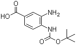 3-Amino-4-[[(tert-butoxyl)carbonyl]amino]benzoic acid molecular structure (CAS 954238-52-9)