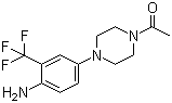 1-[4-[4-Amino-3-(trifluoromethyl)phenyl]-1-piperazinyl]ethanone molecular structure (CAS 954270-68-9)