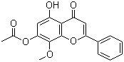 5-Hydroxy-7-acetoxy-8-methoxyflavone molecular structure (CAS 95480-80-1)