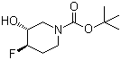 tert-Butyl trans-3-hydroxy-4-fluoropiperidine-1-carboxylate molecular structure (CAS 955028-82-7)