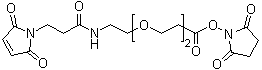 3-[2-[2-[[3-(2,5-Dihydro-2,5-dioxo-1H-pyrrol-1-yl)-1-oxopropyl]amino]ethoxy]ethoxy]propanoic acid 2,5-dioxo-1-pyrrolidinyl ester molecular structure (CAS 955094-26-5)