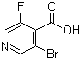 3-溴-5-氟-4-吡啶羧酸分子结构 (CAS 955372-86-8)