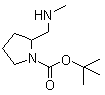 structure of CAS# 955979-19-8, 2-[(Methylamino)methyl]pyrrolidine-1-carboxylic acid tert-butyl ester