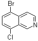 structure of CAS# 956003-79-5, 5-Bromo-8-chloroisoquinoline