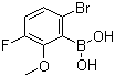 结构式 CAS# 957035-08-4, 6-溴-3-氟-2-甲氧基苯硼酸