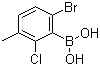 6-Bromo-2-chloro-3-methylphenylboronic acid molecular structure (CAS 957120-28-4)