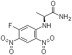 结构式 CAS# 95713-52-3, N-(2,4-二硝基-5-氟苯基)-L-丙氨酰胺