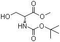 structure of CAS# 95715-85-8, Boc-D-Serine methyl ester;tert-Butyl [(R)-1-(methoxycarbonyl)-2-hydroxyethyl]carbamate