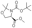 Methyl (R)-(+)-3-(tert-butoxycarbonyl)-2,2-dimethyl-4-oxazolidinecarboxylate molecular structure (CAS 95715-86-9)