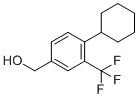 [4-Cyclohexyl-3-(trifluoromethyl)phenyl]methanol molecular structure (CAS 957205-23-1)