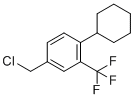 structure of CAS# 957205-24-2, 4-(Cyclohexyl)-3-(trifluoromethyl)benzyl chloride;4-(chloromethyl)-1-cyclohexyl-2-(trifluoromethyl)benzene