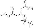 (3S)-3-[[(1,1-Dimethylethyl)dimethylsilyl]oxy]pentanedioic acid 1-ethyl ester molecular structure (CAS 957509-27-2)