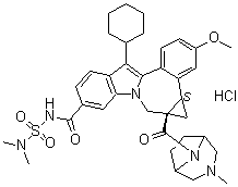结构式 CAS# 958002-36-3, Beclabuvir hydrochloride