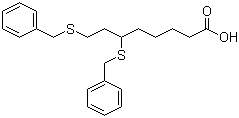 结构式 CAS# 95809-78-2, 6,8-双(苄硫基)辛酸