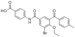 4-[[3-Bromo-4-ethoxy-5-(4-methylbenzoyl)benzoyl]amino]benzoic acid molecular structure (CAS 958295-17-5)