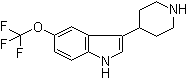3-(4-Piperidinyl)-5-(trifluoromethoxy)-1H-indole molecular structure (CAS 959236-40-9)