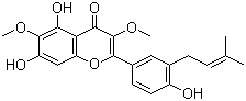 5,7-Dihydroxy-2-[4-hydroxy-3-(3-methyl-2-buten-1-yl)phenyl]-3,6-dimethoxy-4H-1-benzopyran-4-one molecular structure (CAS 959421-20-6)