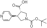 (3S,4R)-1-Boc-4-(4-pyridinyl)pyrrolidine-3-carboxylic acid molecular structure (CAS 959579-54-5)