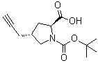 (2S,4R)-4-(2-Propyn-1-yl)-1,2-pyrrolidinedicarboxylic acid 1-(1,1-dimethylethyl) ester molecular structure (CAS 959581-98-7)