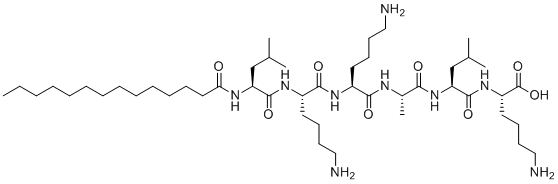 Myristoyl Hexapeptide-16 molecular structure (CAS 959610-54-9)