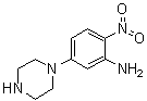2-Nitro-5-(1-piperazinyl)benzenamine molecular structure (CAS 96103-52-5)