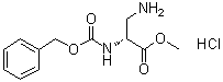 (R)-3-氨基-2-[[(苄氧基)羰基]氨基]丙酸甲酯盐酸盐分子结构 (CAS 96192-93-7)