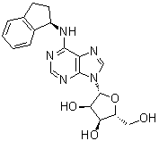 结构式 CAS# 96392-15-3, N-[(1R)-2,3-二氢-1H-茚-1-基]腺苷