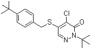 结构式 CAS# 96489-71-3, 哒螨灵; 哒螨酮; 2-特丁基-5-(4-特丁基苄硫基)-4-氯-2H-哒嗪-3-酮