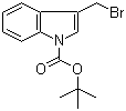 结构式 CAS# 96551-21-2, 3-溴甲基吲哚-1-羧酸叔丁酯