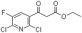 Ethyl 2,6-dichloro-5-fluoro-pyridine-3-acetoacetate molecular structure (CAS 96568-04-6)