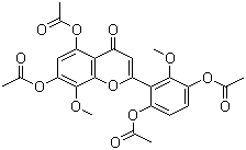 Viscidulin III tetraacetate molecular structure (CAS 96684-81-0)