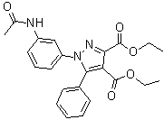 1-[3-(Acetylamino)phenyl]-5-phenyl-1H-pyrazole-3,4-dicarboxylic acid diethyl ester molecular structure (CAS 96722-88-2)