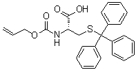 N-[(2-丙烯基氧基)羰基]-S-(三苯基甲基)-L-半胱氨酸分子结构 (CAS 96865-72-4)