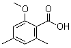 structure of CAS# 96881-90-2, 2-Methoxy-4,6-dimethylbenzoic acid;2,4-Dimethyl-6-methoxybenzoic acid