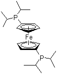 structure of CAS# 97239-80-0, 1,1'-Bis(diisopropylphosphino)ferrocene;1,1'-Bis[bis(1-methylethyl)phosphino]ferrocene