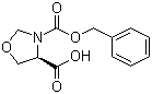 (R)-(+)-3-(苄氧基羰基)恶唑烷-4-羧酸分子结构 (CAS 97534-84-4)