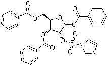 2-(1'-Imidazoylsulfonyl)-1,3,5-tri-O-benzoyl-alpha-D-ribofuranose molecular structure (CAS 97614-42-1)