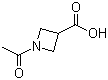 1-乙酰基-3-氮杂环丁烷羧酸分子结构 (CAS 97628-91-6)