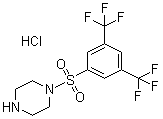 1-[[3,5-双(三氟甲基)苯基]磺酰基]哌嗪盐酸盐分子结构 (CAS 97630-12-1)
