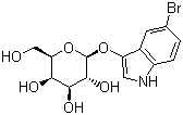 structure of CAS# 97753-82-7, 5-Bromo-3-indolyl-beta-D-galactopyranoside;(2S,3R,4S,5R,6R)-2-[(5-bromo-1H-indol-3-yl)oxy]-6-(hydroxymethyl)oxane-3,4,5-triol