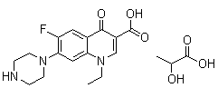 乳酸诺氟沙星分子结构 (CAS 97867-34-0)